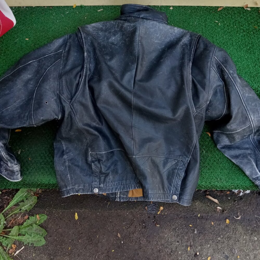 Kenneth coal real leather coat